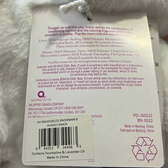 NWT snuggle zebra hottie microwaveable
packet infused with lavender - Picture 6 of 16